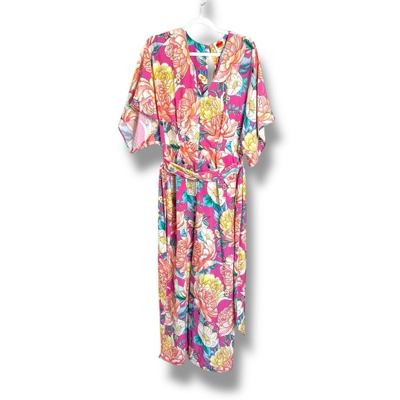 Anthro x Farm Rio Eulalie Wide-Leg Jumpsuit Size Large - Picture 1 of 9